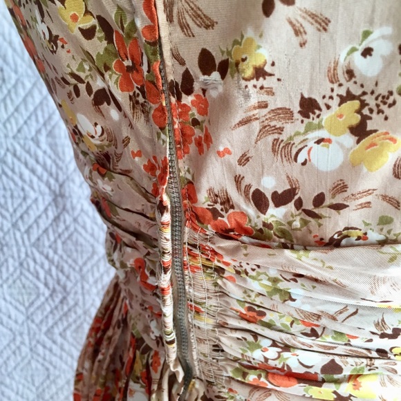 Vintage floral party bridesmaid dress size 6/8 - Picture 6 of 8